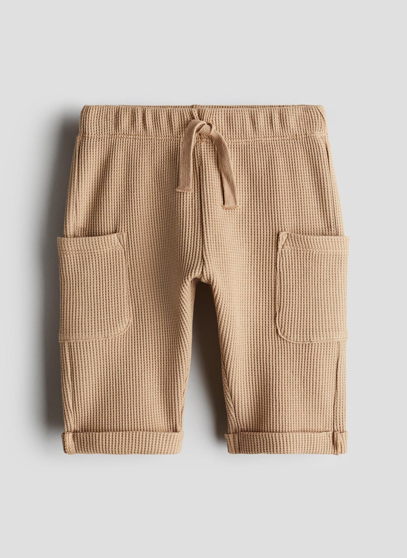 Waffled Cotton Trousers