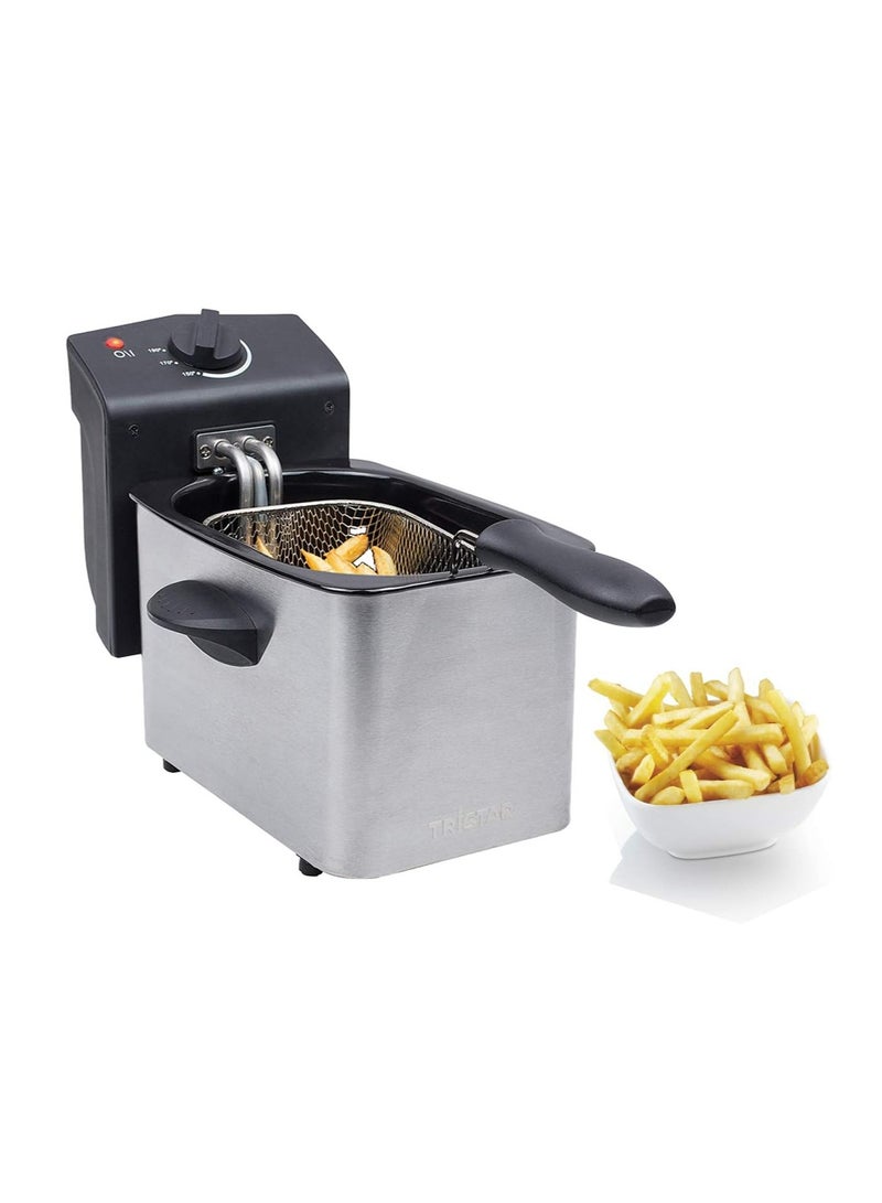 FR-6919 Fryer - 800W, 2L Capacity, Stainless Steel, Compact Design