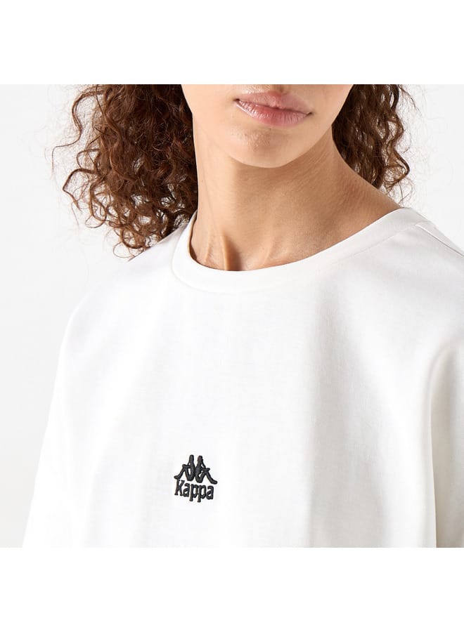 Kappa Logo Print Crew Neck T-shirt with Short Sleeves