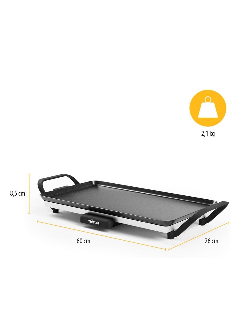 Table Grill Slim M - 46x26 cm Cooking Surface, Adjustable Thermostat