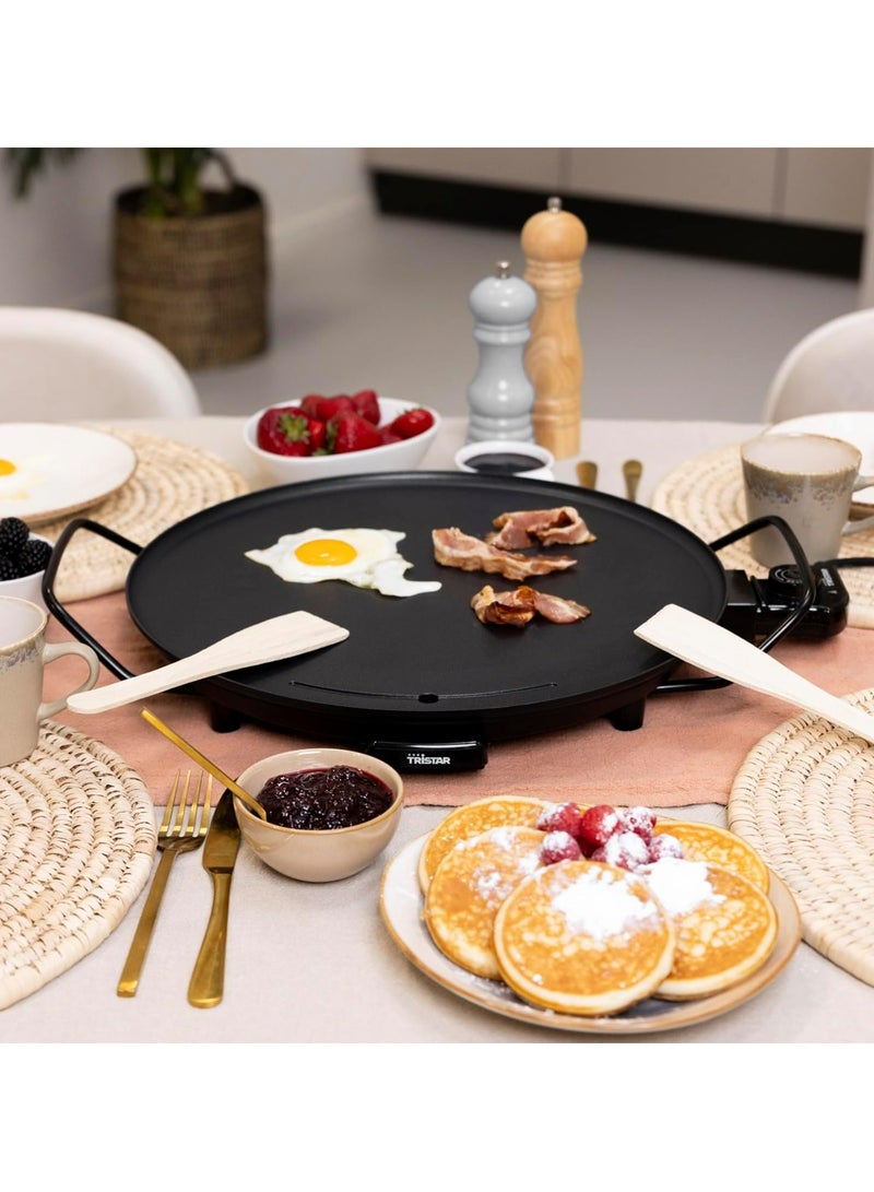 BP-2787 Round Food Plank – 40 cm Diameter, 2000 W, Non-Stick, Cool Touch Handles