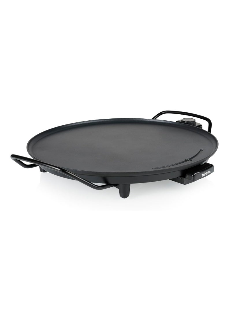 BP-2787 Round Food Plank – 40 cm Diameter, 2000 W, Non-Stick, Cool Touch Handles