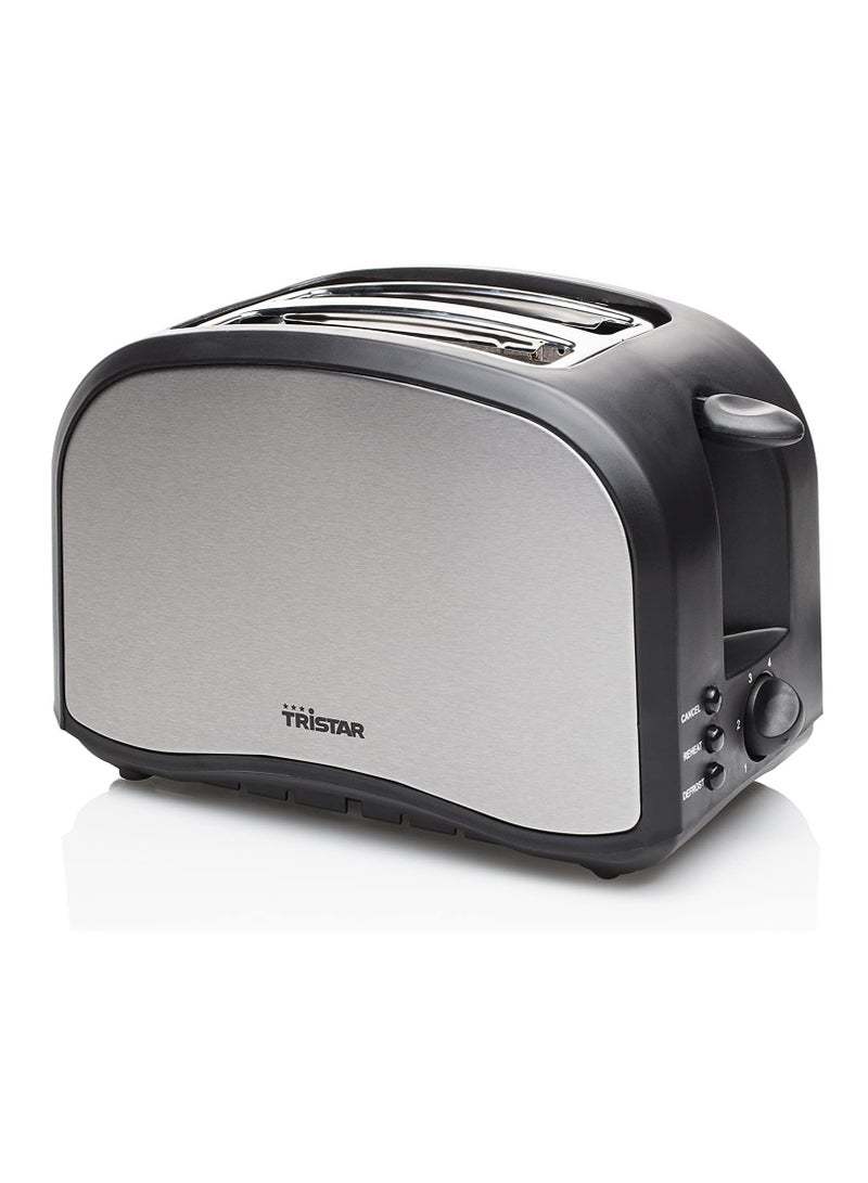 BR-1022 Toaster – 800W Stainless Steel, 6 Browning Levels, Defrost Function