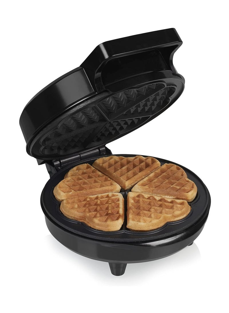 Heart Shape Waffle Maker – 1200W, Makes 5 Waffles at Once