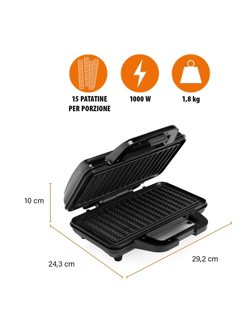 Waffle Fries Machine WF-1171 – 1000W, Non-Stick, Makes 15 Waffles