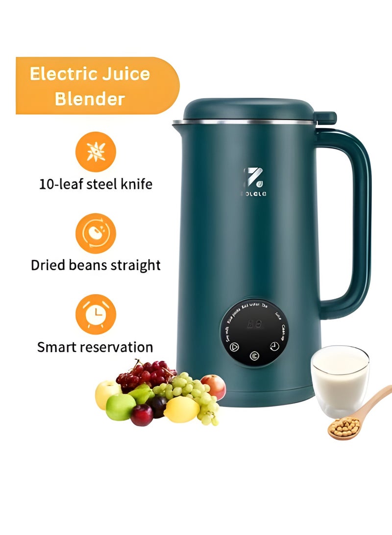 MB601 Multi-Funtional Juice Blender & Electric Kettle with 10 Stainless Steel Blades, 4 Blending Modes & 600ml and Capacity BPA-Free - Green