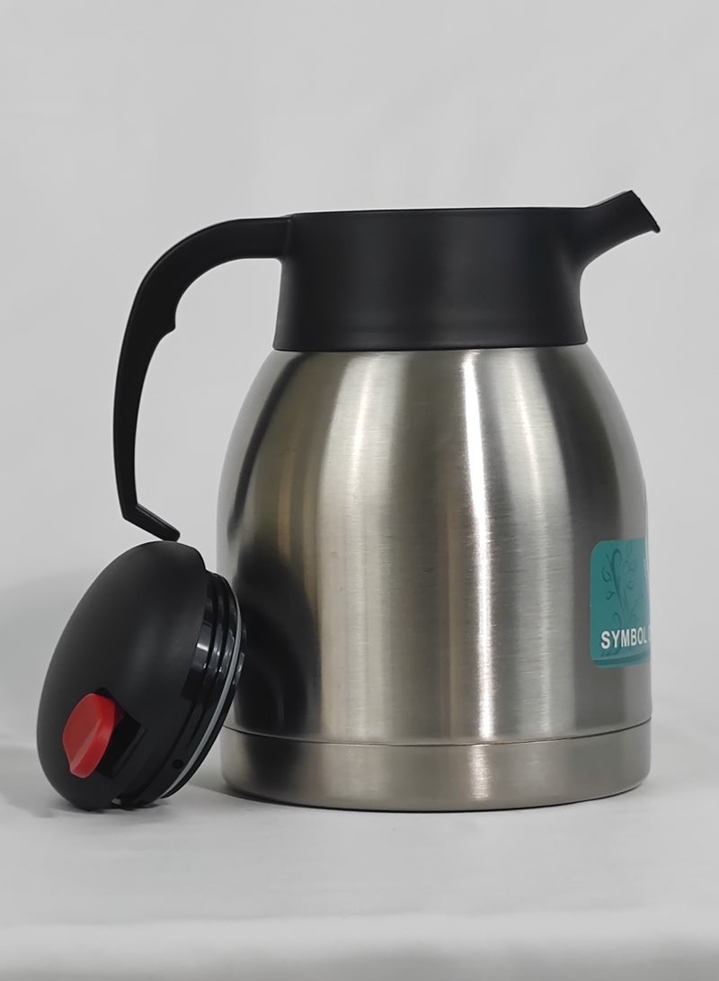 1.5L Stainless Steel Thermos Coffee Jug Double Wall Airtight Sealed Vacuum Flask Tea Carafe Heat Retention Thermal Insulated Thermos for Coffee Tea Hot Water