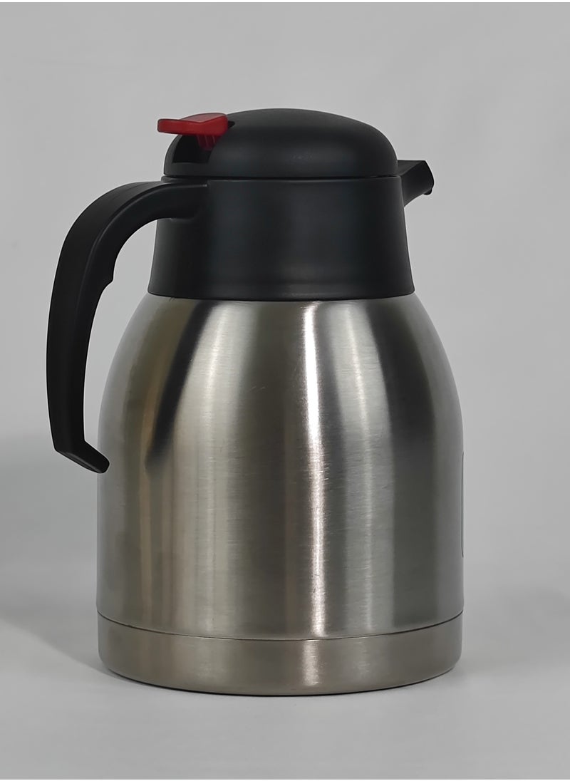 1.5L Stainless Steel Thermos Coffee Jug Double Wall Airtight Sealed Vacuum Flask Tea Carafe Heat Retention Thermal Insulated Thermos for Coffee Tea Hot Water