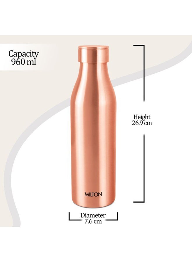 Copper Charge 1000 Water Bottle, 960 ml, 1 Piece, Copper  | Leak Proof | Office Bottle | Gym Bottle | Yoga Bottle | Home | Kitchen | Hiking | Treking Bottle | Travel Bottle Copper