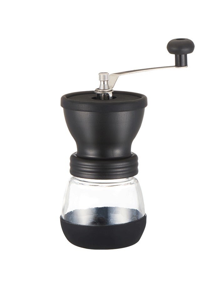 Manual Coffee Bean Grinder With Glass Jars Black/Clear