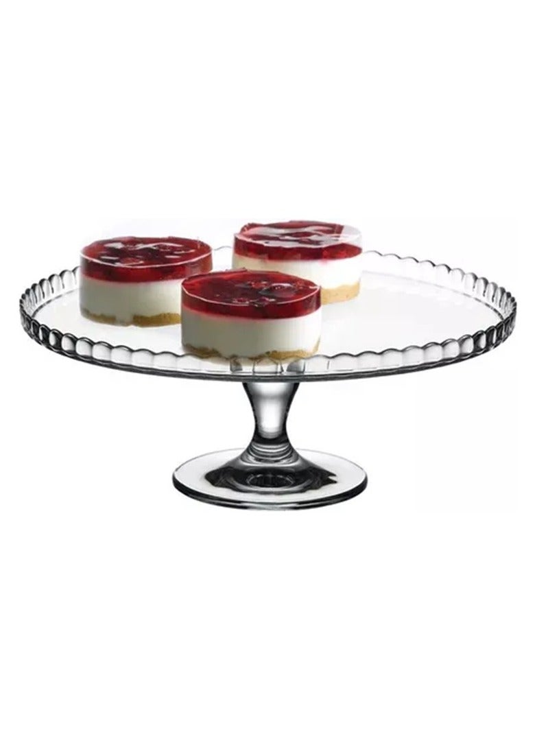 Patisserie Footed Glass Serving Plate, 322 Mm Diameter, 128 Mm Height