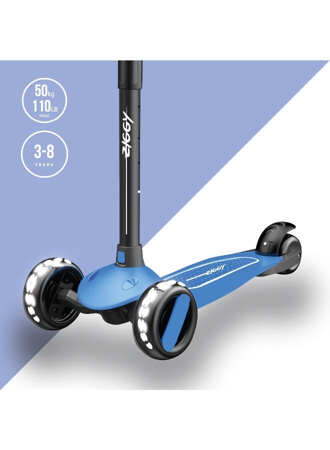 3-Wheel Tilt Scooter With Led (Blue)