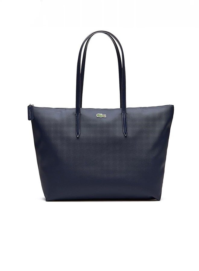 Lacoste women's L12.12 Concept Fashion Versatile Large Capacity Large Size Zipper Handheld Shoulder Bag Tote Bag 45cm*30cm*12cm