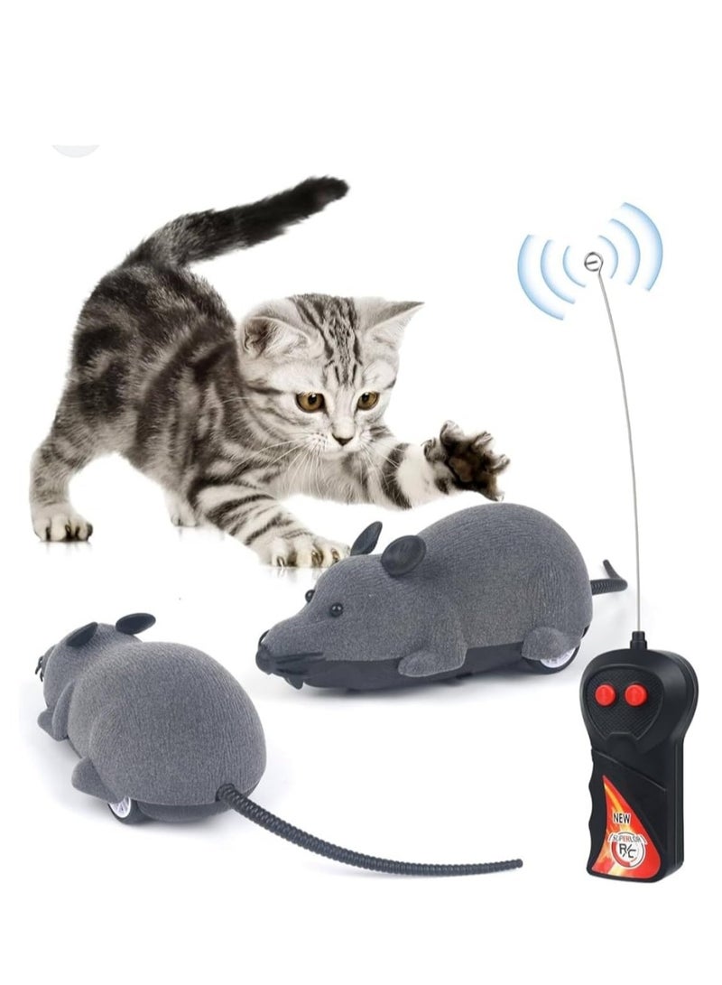 Mini RC Wireless Remote Control Electronic Rat Mouse Mice Toy(Grey)