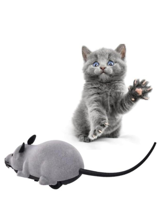 Mini RC Wireless Remote Control Electronic Rat Mouse Mice Toy(Grey)