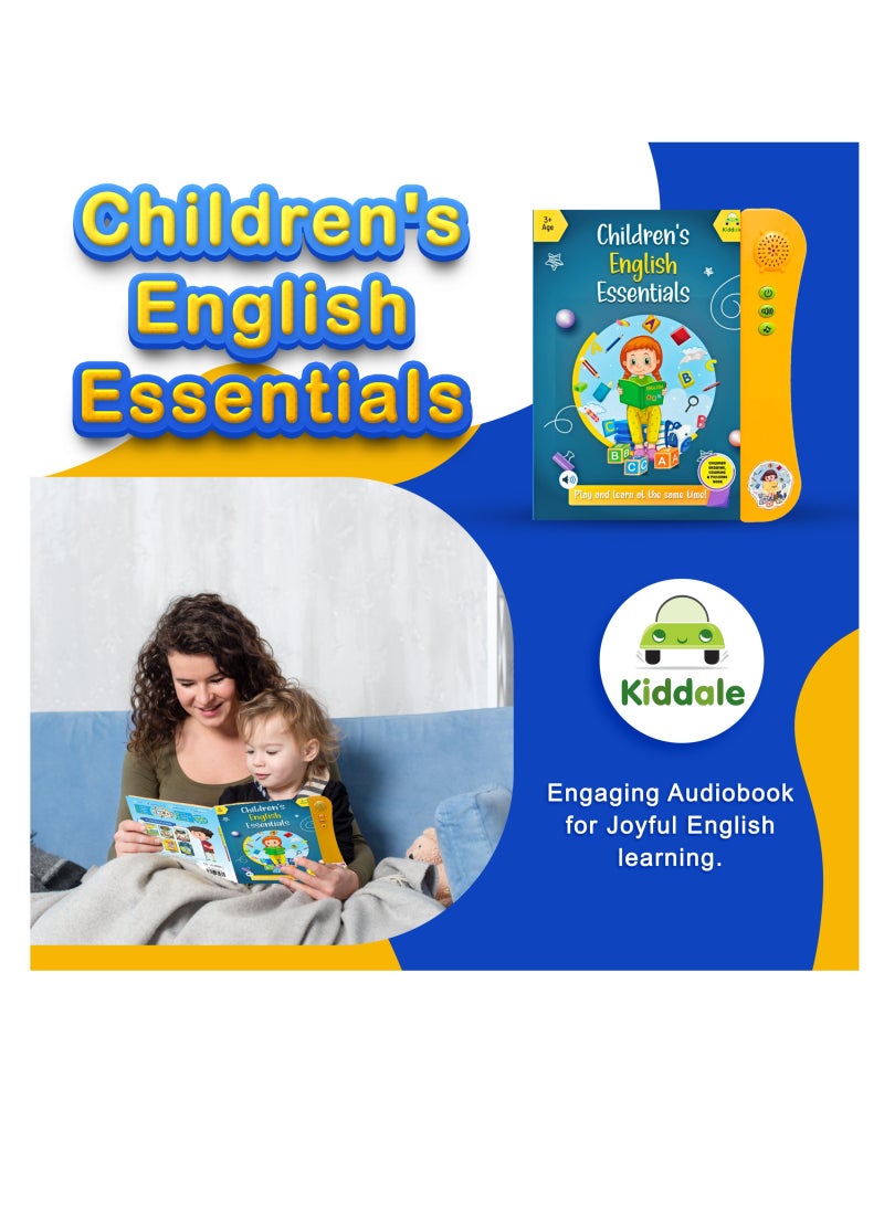 English Learning Sound Book| Educational Toy for 3+ Kids| Sounds of First 300+ English Words, Speaking with Musical Rhymes and Audio Stories| Gift for 3 4 5 6 year kid