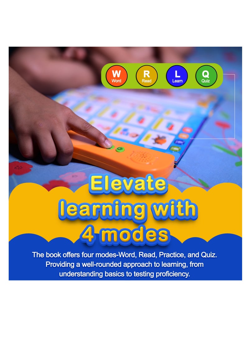 English Learning Sound Book| Educational Toy for 3+ Kids| Sounds of First 300+ English Words, Speaking with Musical Rhymes and Audio Stories| Gift for 3 4 5 6 year kid