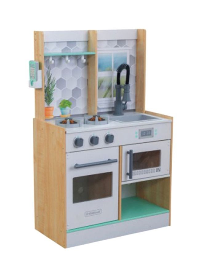 Let's Cook Wooden Play Kitchen 58.42x32x 89.41cm