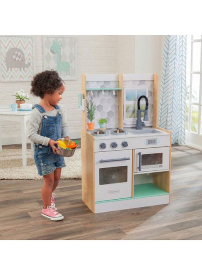 Let's Cook Wooden Play Kitchen 58.42x32x 89.41cm