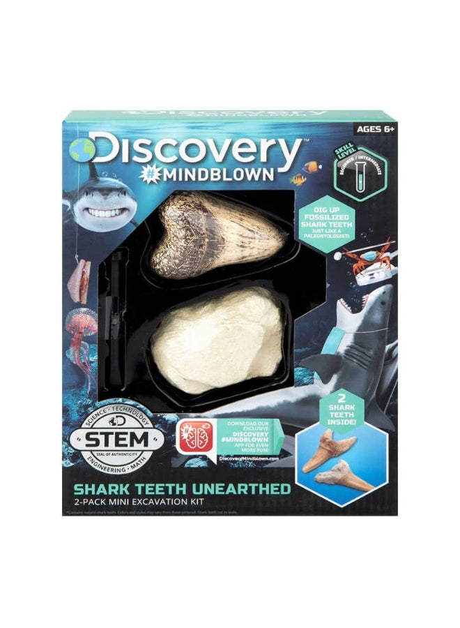 Mindblown Shark Teeth Unearthed Mini Excavation Kit (2 Pack)