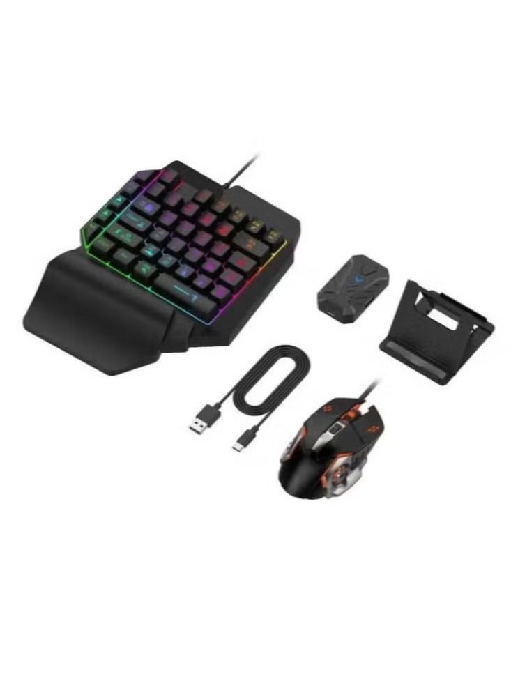 4 in 1 mobile gaming combo pack including keyboard and mouse