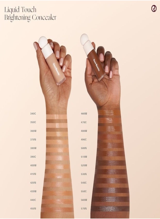 Rare Beauty Liquid Touch Brightening Concealer –  410N (7.5 ml) | Warm Deep Shade, Lightweight, Hydrating, Medium-to-Full Coverage, Vegan & Cruelty-Free