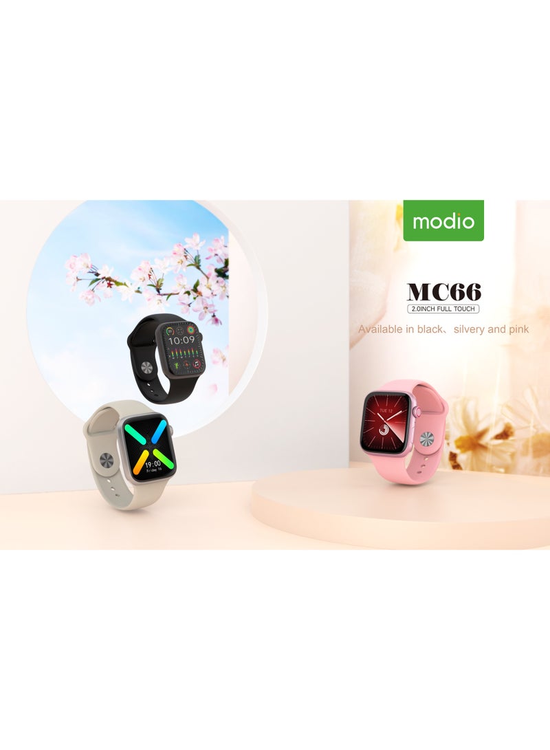 Modio MC66 Smart Watch Full Screen, Smart Separate Screen Long Battery Life, Support Call, Full Screen, Heart Rate, Step Count, Sleep Alert