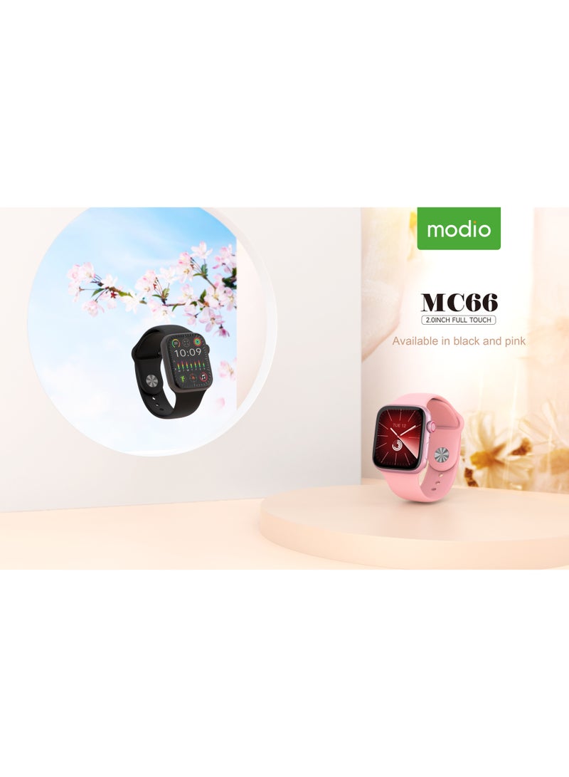 Modio MC66 Smart Watch Full Screen, Smart Separate Screen Long Battery Life, Support Call, Full Screen, Heart Rate, Step Count, Sleep Alert