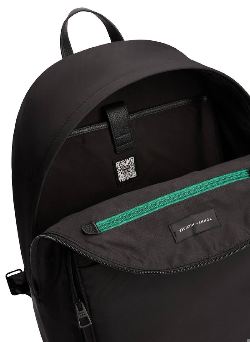 Textured Logo Dome Backpack