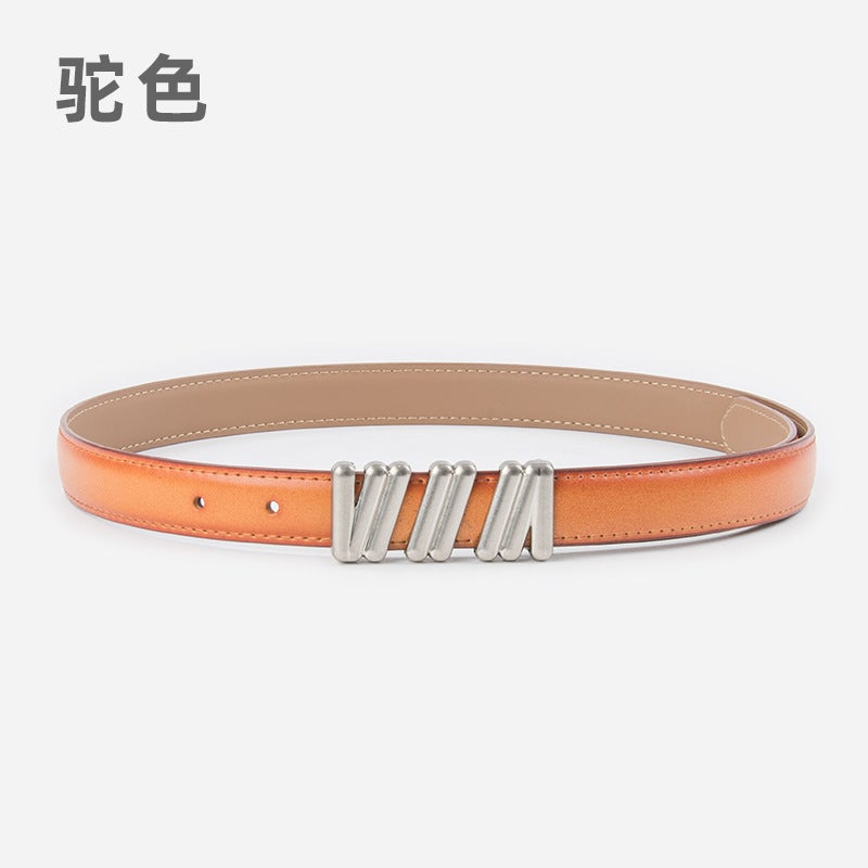 Genuine Leather Ladies Belt Casual Fashion26603-camel 26603-camel