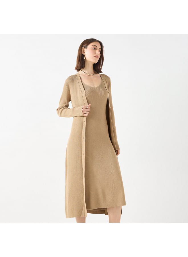 Iconic Textured Longline Cardigan