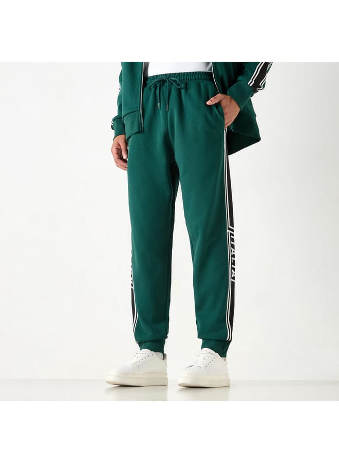 Kappa Logo Detail Joggers with Drawstring Closure