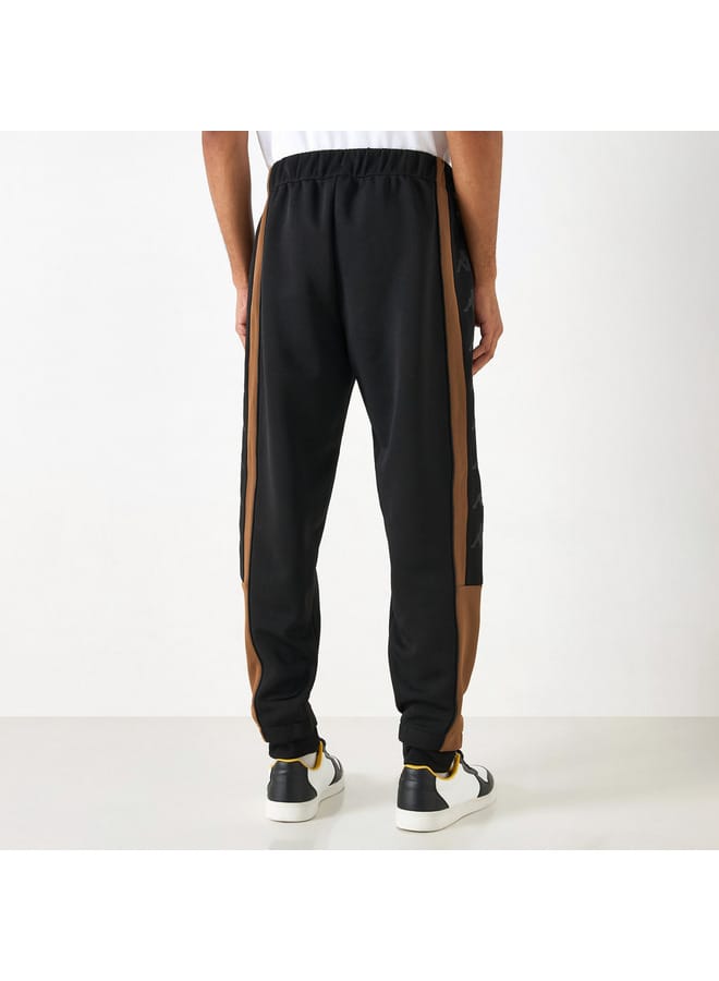 Kappa Logo Print Panelled Track Pants with Elasticated Waistband