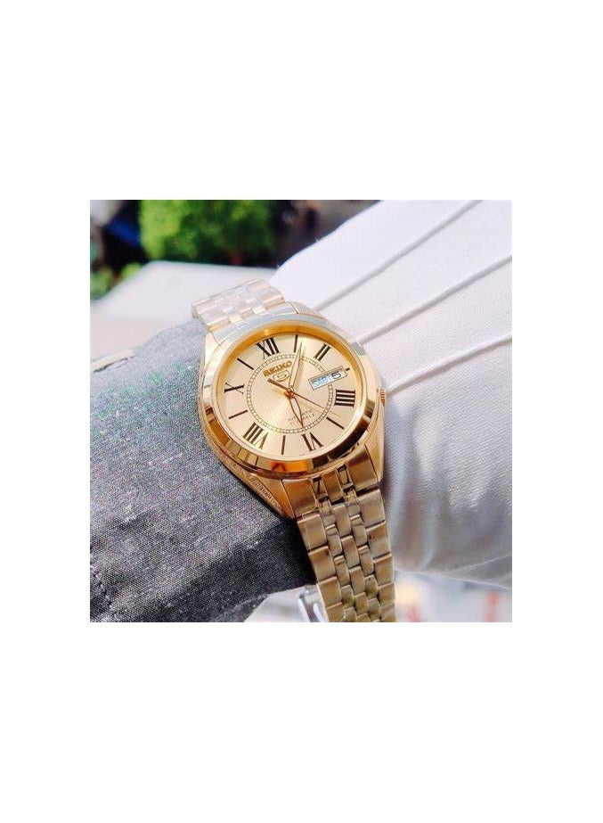 Seiko 5 SNKL38K1 Automatic Gold-Tone Dial Hardlex Crystal Glass Gold ...