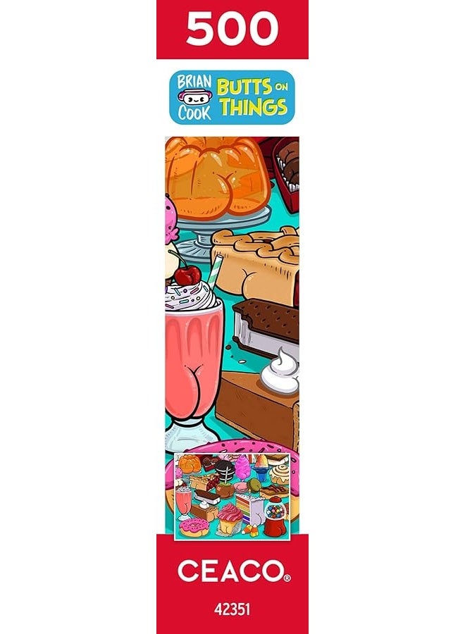 Ceaco - Brian Cook - Butts on Things - Sweet Cheeks - 500 Piece Jigsaw Puzzle