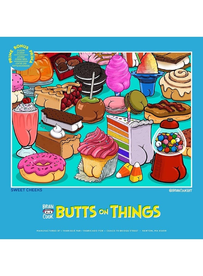 Ceaco - Brian Cook - Butts on Things - Sweet Cheeks - 500 Piece Jigsaw Puzzle