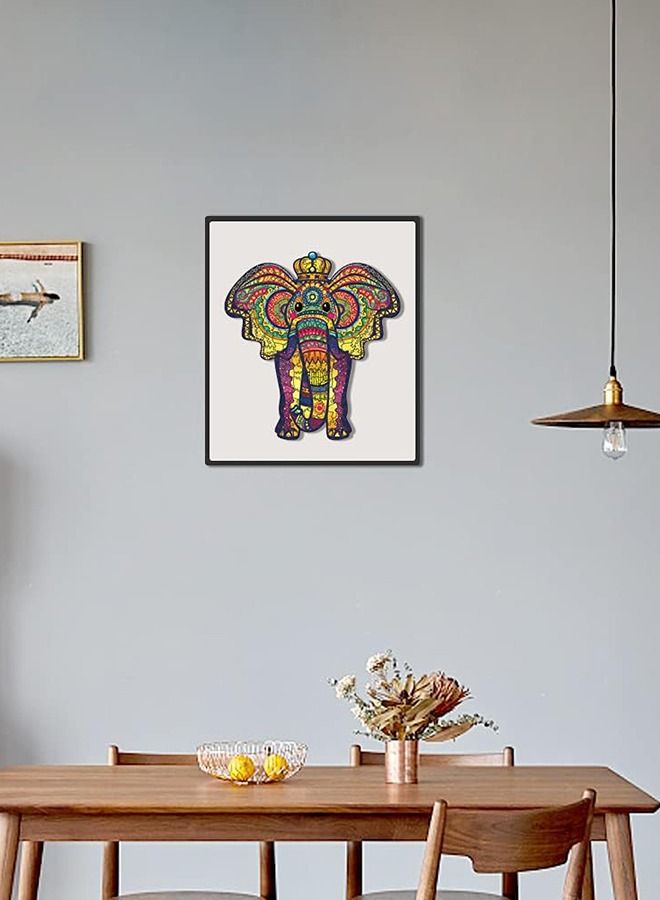 Elephant Wooden Jigsaw Puzzle Wood Animal Shape 3d Jigsaw Puzzle for Adults and Kids