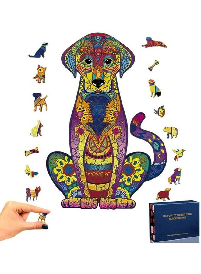 Labrador Wooden Jigsaw Puzzle Wood Animal Shape 3d Jigsaw Puzzle for Adults and Kids