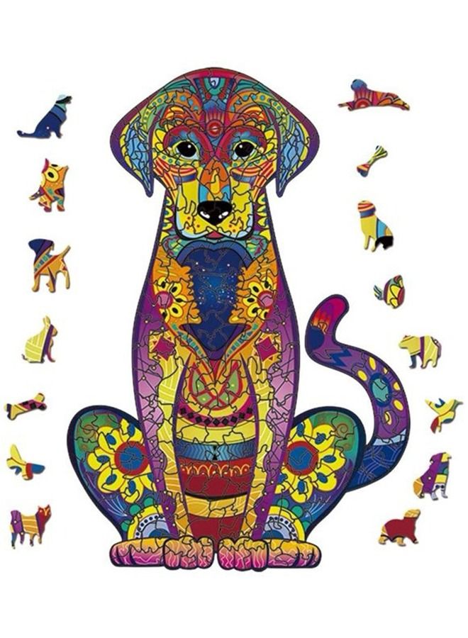 Labrador Wooden Jigsaw Puzzle Wood Animal Shape 3d Jigsaw Puzzle for Adults and Kids