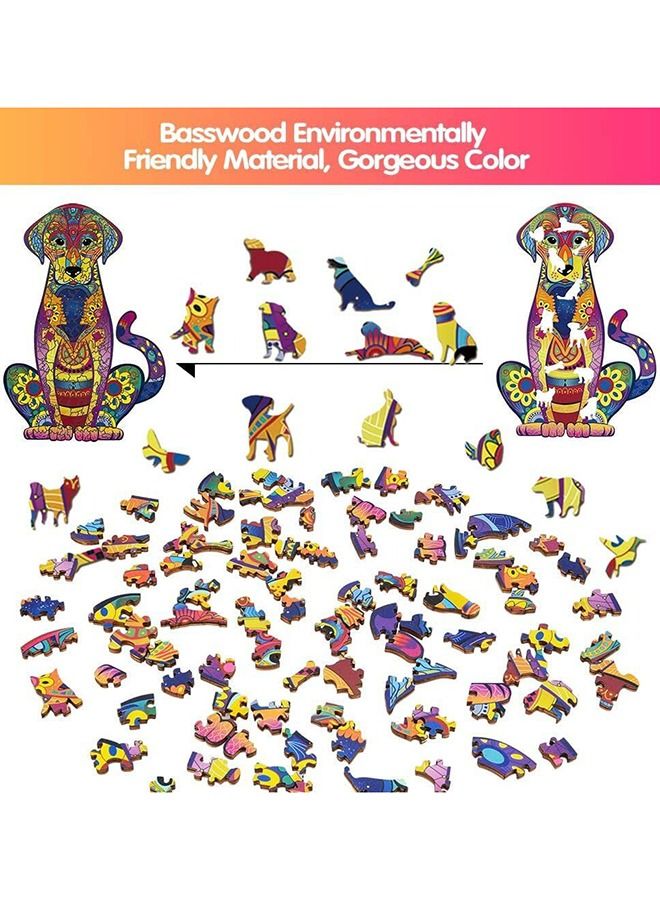 Labrador Wooden Jigsaw Puzzle Wood Animal Shape 3d Jigsaw Puzzle for Adults and Kids