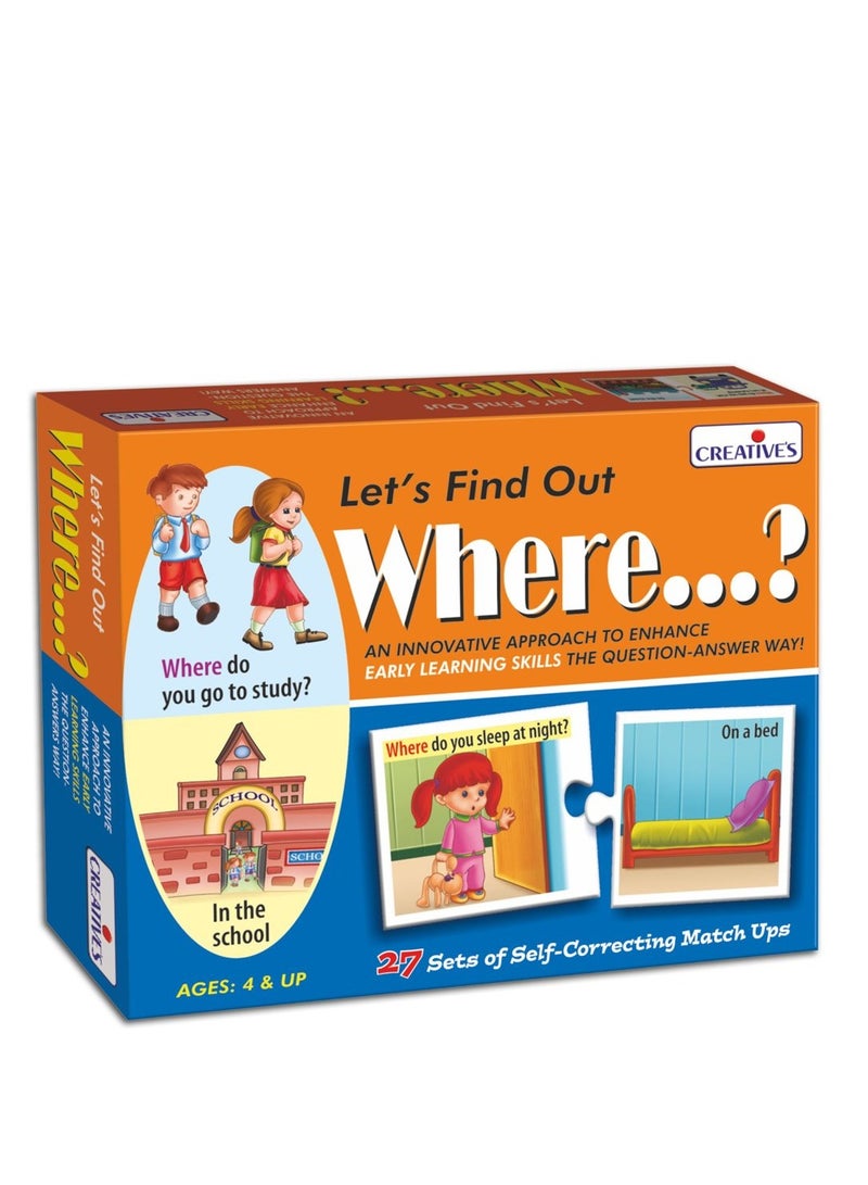 Creative's WH Series | Let's Find Out- Where? | Question - Answer Puzzles Game |Learning Games for Kids | Picture Puzzle Game | Preschool Learning Games | Fun Educational Games for Ages 4 & Up