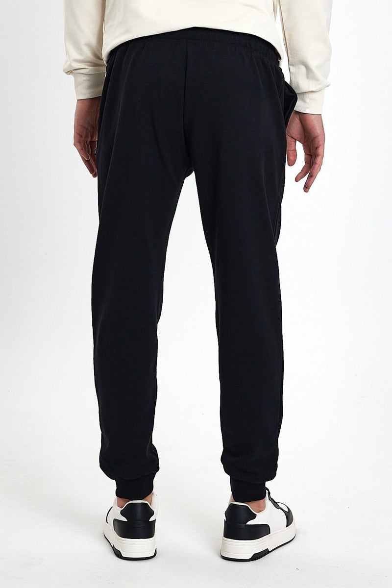 Men's Black Sweatpants with Pocket Standard Fit Comfortable Mold