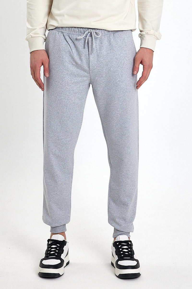 Men's Grey Sweatpants Pocket Standard Fit Relaxed Fit