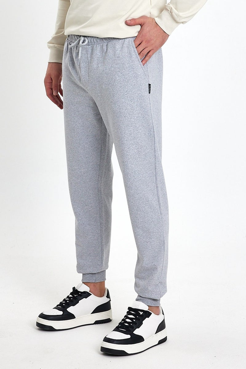 Men's Grey Sweatpants Pocket Standard Fit Relaxed Fit