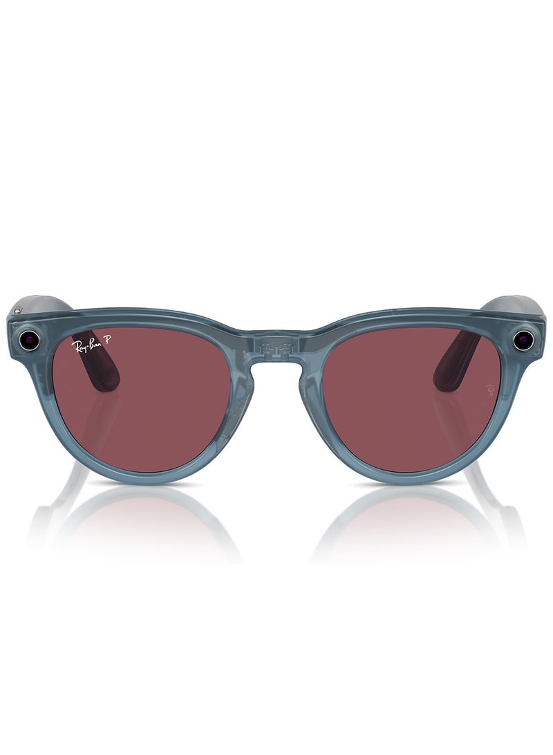 Ray-Ban - Smart Glasses - Headliner -F/L Polar Dusty Red RW4009 Shiny Jeans