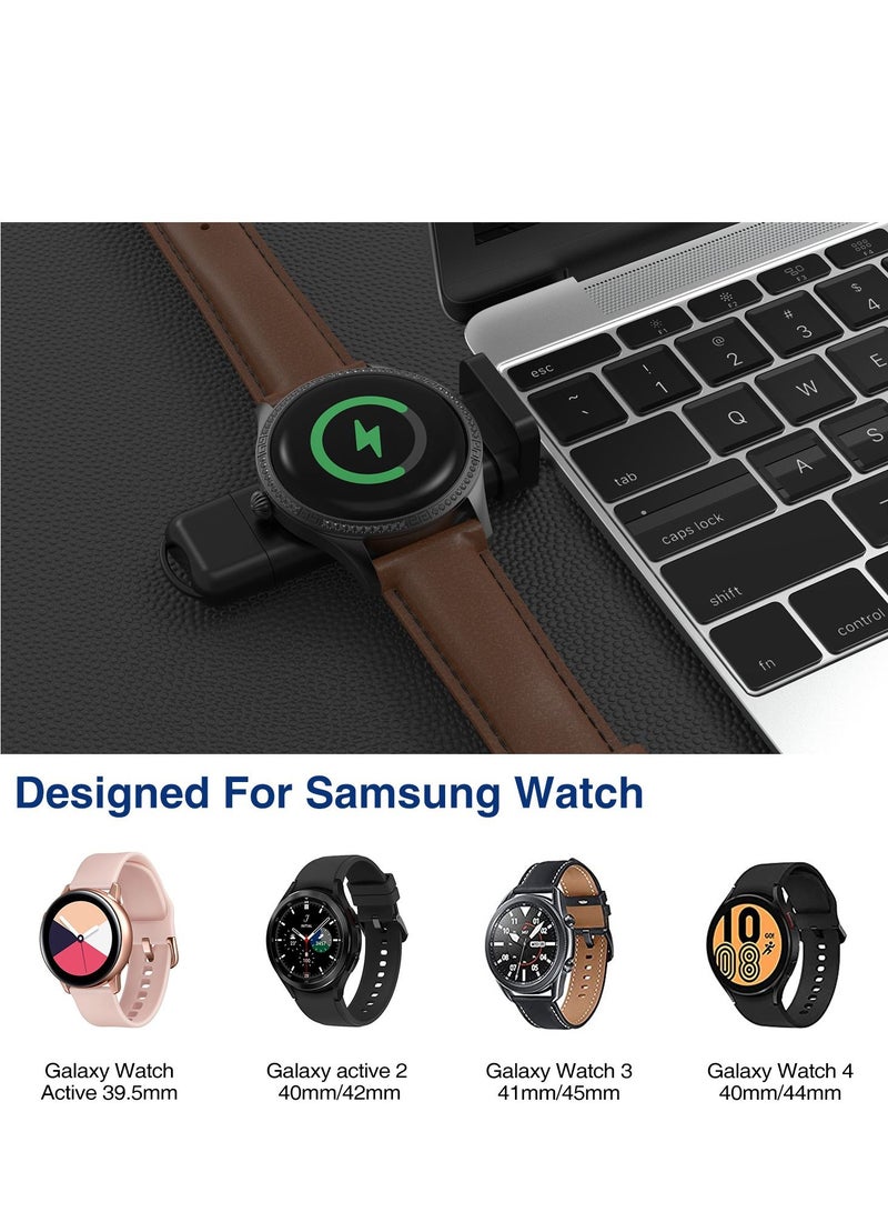 Wireless Smart Watch Magnetic Charger For Samsung Galaxy Watch 3/4/Active2 Black