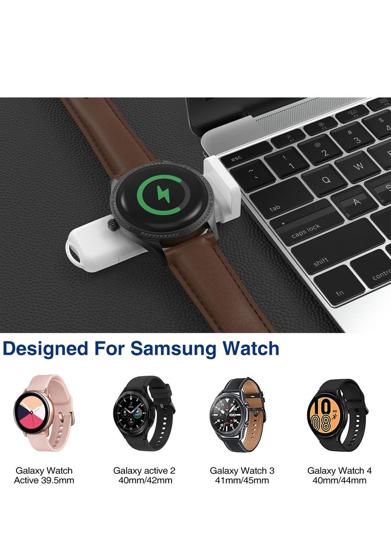 Wireless Smart Watch Magnetic Charger For Samsung Galaxy Watch 3/4/Active2 White