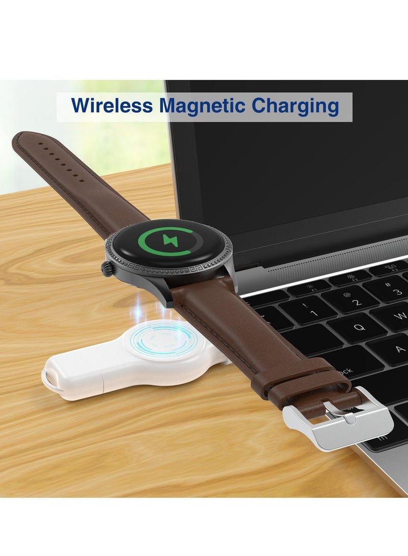 Wireless Smart Watch Magnetic Charger For Samsung Galaxy Watch 3/4/Active2 White