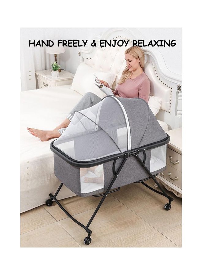 Baby Crib Portable Folding Cradle Bedside Mobile Sleeping Basket Bb Newborn Splicing Big Bed