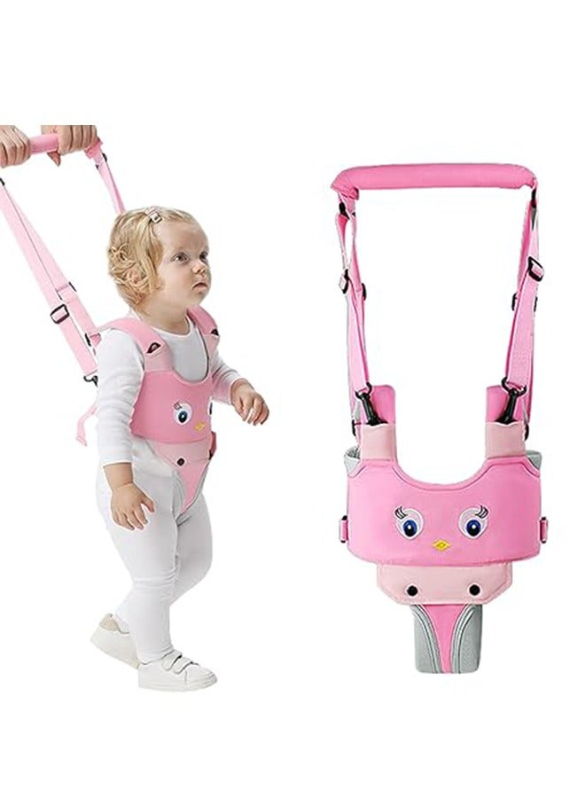 Baby Walker, Handheld Kids Toddler Walking Harness Helper Assistant Protective Belt Child Activity Walker Adjustable Standing Up Walking Learning Helper for Toddler 7-24 Month (Pink)